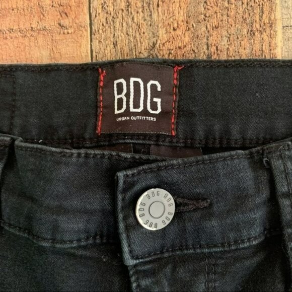 BDG urban outfitters womens size 25 black twig high distressed rise skinny jeans - Picture 9 of 10